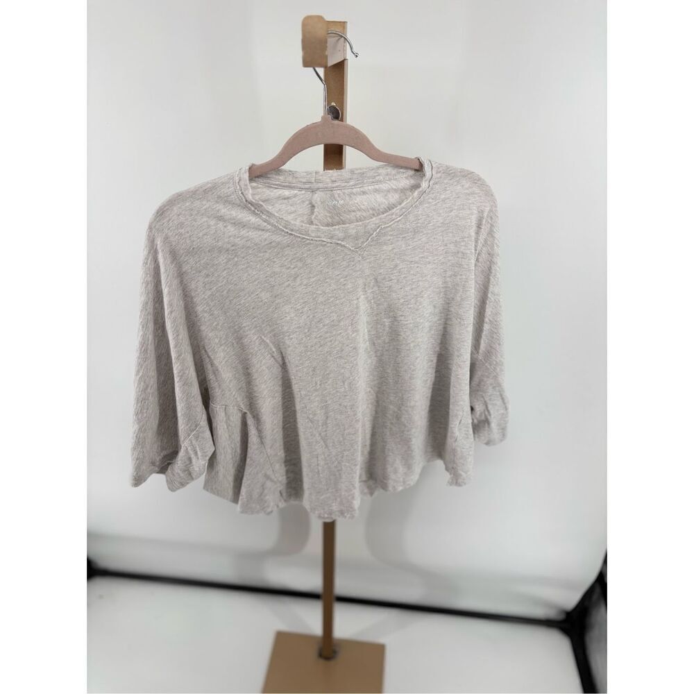 Aerie gray raw hem 100% cotton t shirt size XS - Picture 7 of 9
